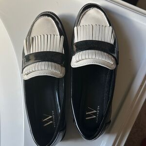 Worthington Black and Cream Loafers